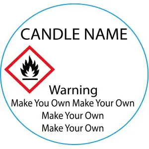 CANDLE CLP safety warning stickers labels. 500/roll 48mm